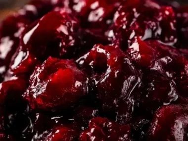 Homemade cherry pie filling in a bowl, perfect for desserts