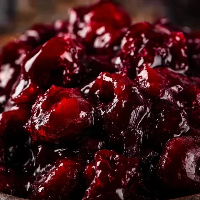 Homemade cherry pie filling in a bowl, perfect for desserts
