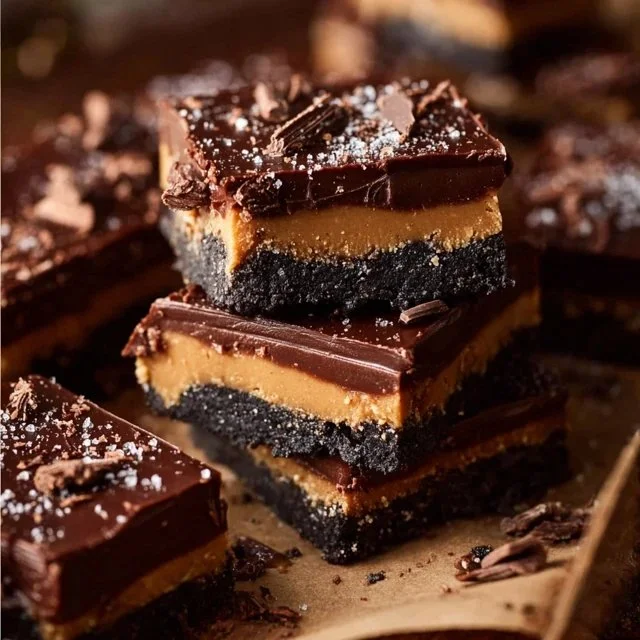 Delicious chocolate peanut butter fudge bars ready to enjoy