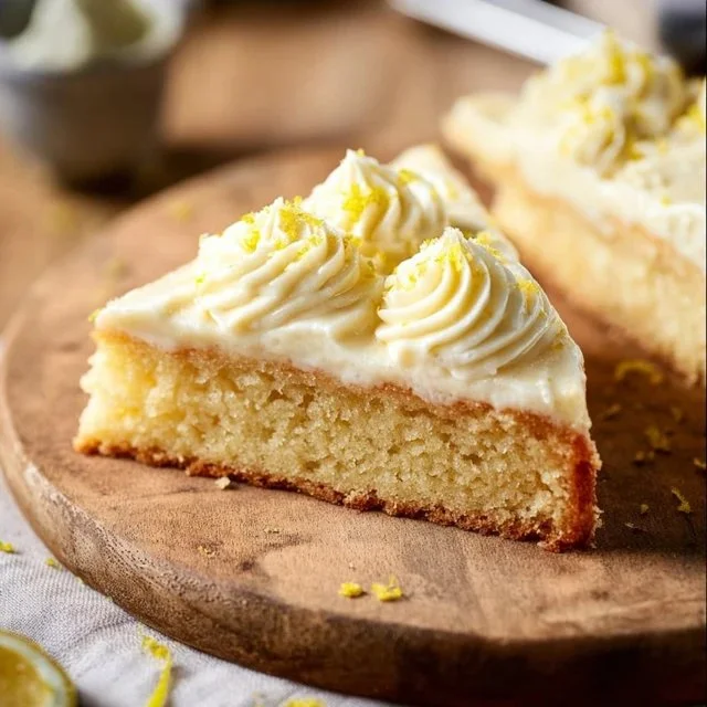 A moist Giant Lemon Cookie Cake topped with lemon icing and zest.