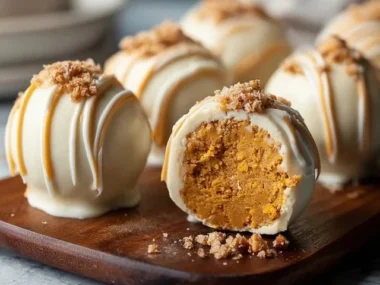 No Bake Pumpkin Cheesecake Balls - a delicious fall dessert
