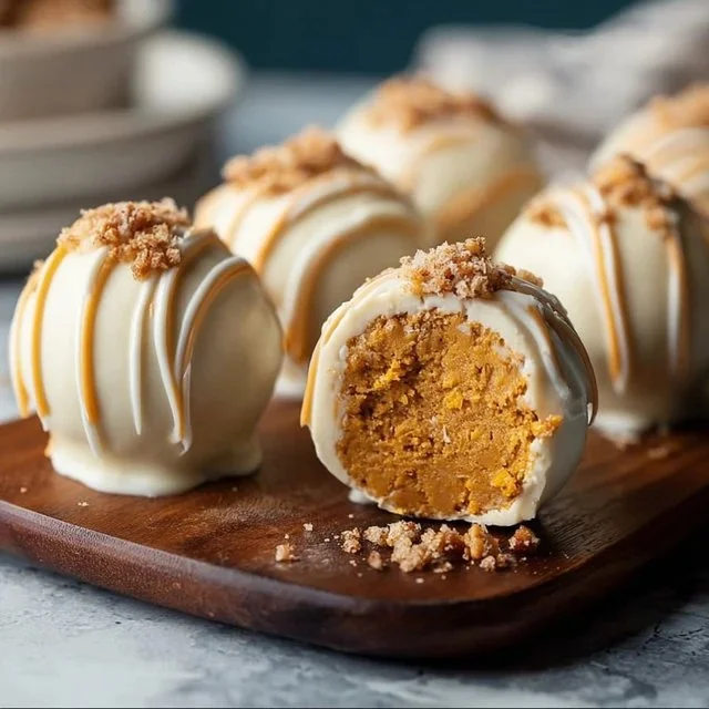No Bake Pumpkin Cheesecake Balls - a delicious fall dessert