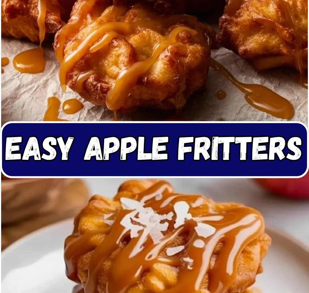Delicious homemade easy apple fritters with a golden crispy exterior