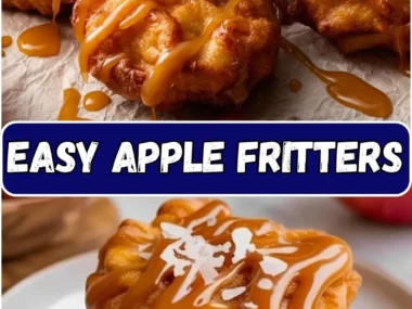 Delicious homemade easy apple fritters with a golden crispy exterior