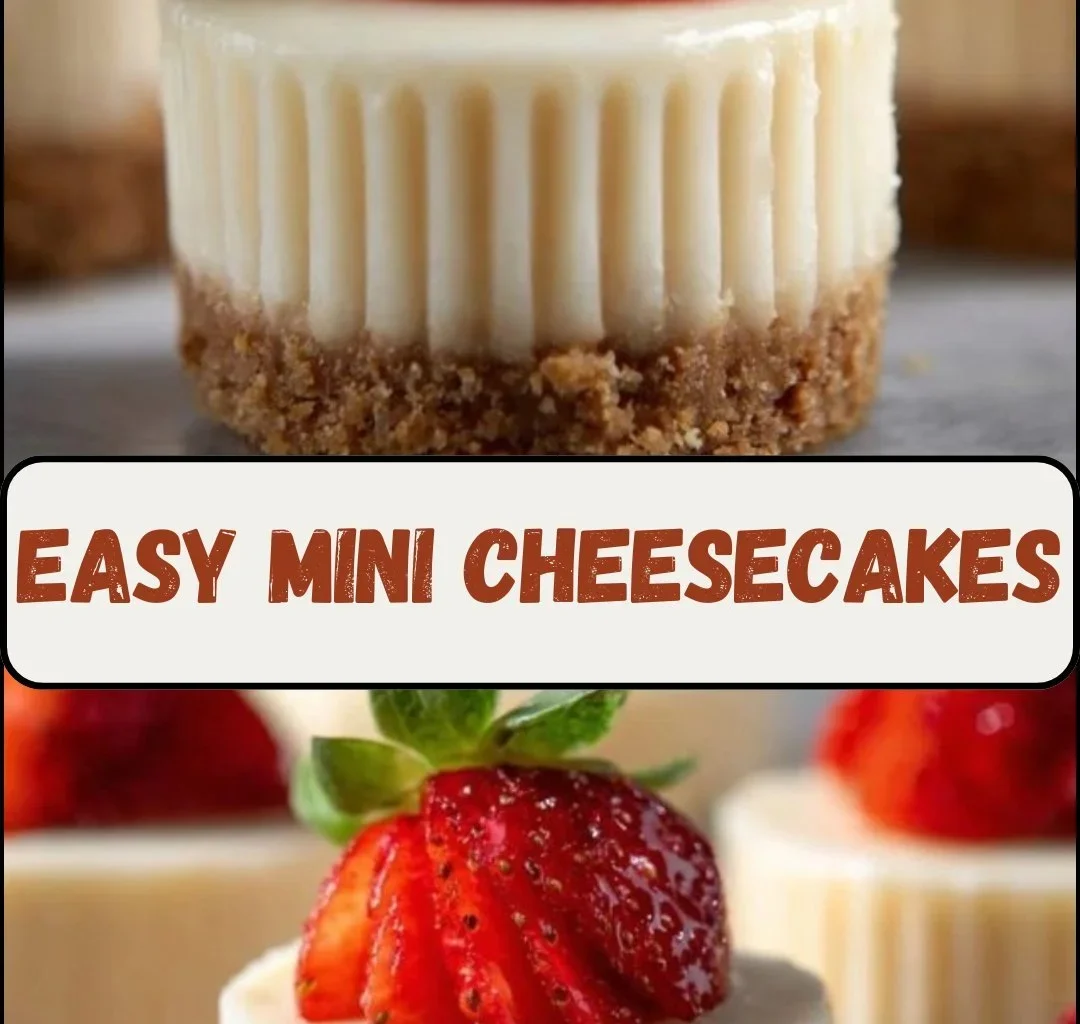 Delicious easy mini cheesecakes topped with fresh fruit