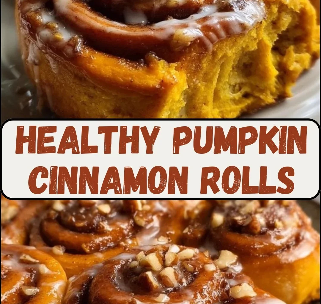 Healthy pumpkin cinnamon rolls with cream cheese icing and spices.