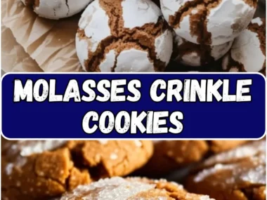 Delicious molasses crinkle cookies with a chewy texture and spiced flavor
