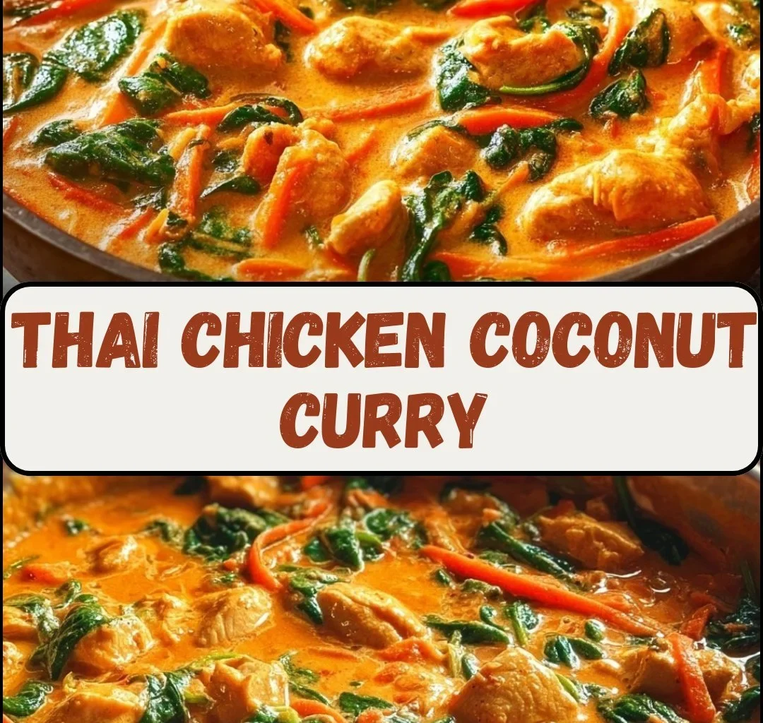 Bowl of Thai Chicken Coconut Curry with fresh herbs and rice