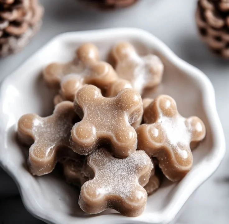 Delicious homemade frosty paws treat for dogs made with three natural ingredients.