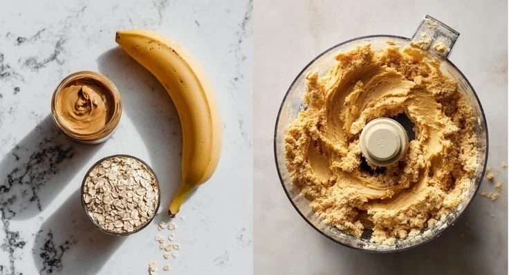 3-Ingredient Oatmeal Banana Baked Dog Cookies recipe