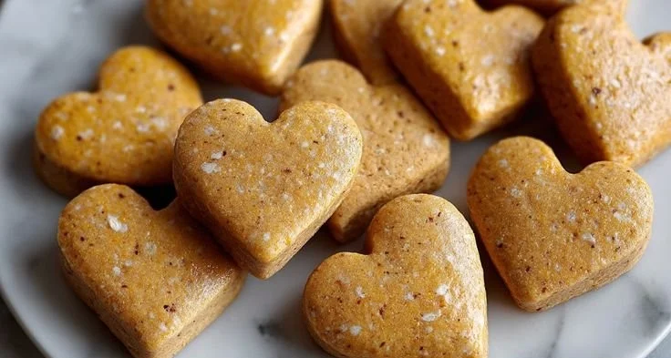 Homemade banana honey dog biscuits fresh out of the oven