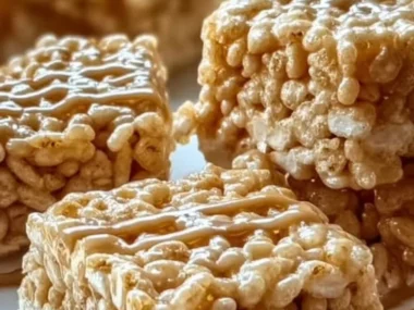 Dog-friendly rice krispie treats recipe with ingredients for pets