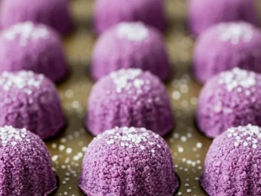 Frozen banana berry dog treats on a plate for healthy canine snacks