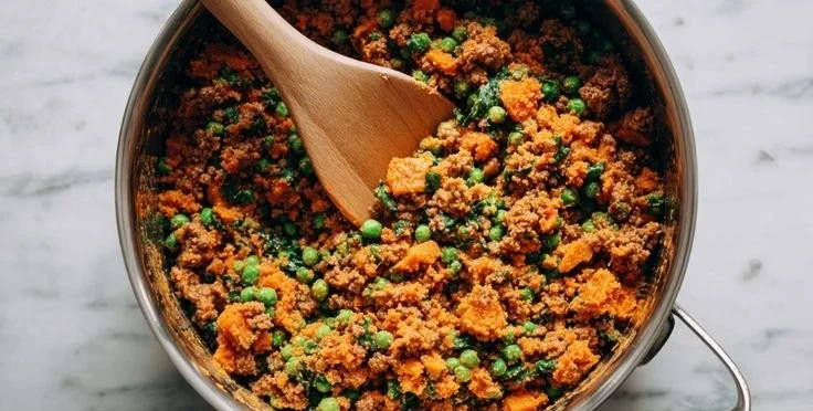 Homemade dog food prepared with fresh ingredients for a healthy pet diet