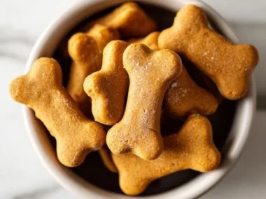 Homemade peanut butter dog cookies for healthy dog treats