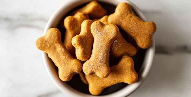 Homemade peanut butter dog cookies for healthy dog treats
