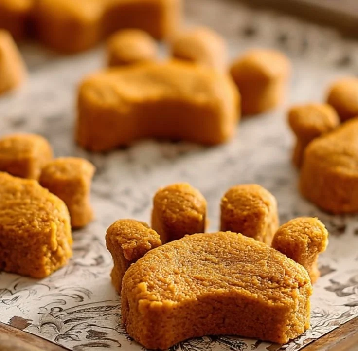 Homemade pumpkin applesauce dog treats for healthy dog snacks