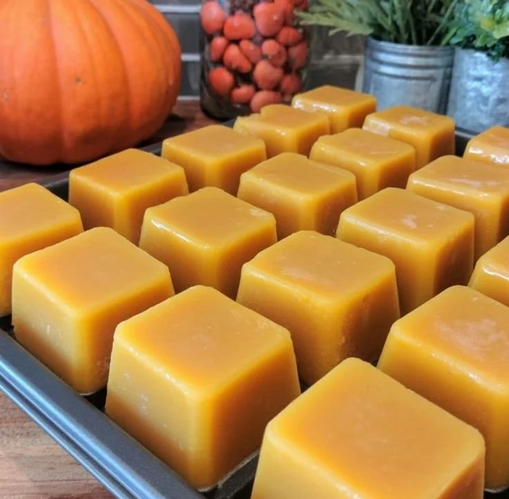 Pumpkin and banana chill cubes for dogs, a refreshing treat
