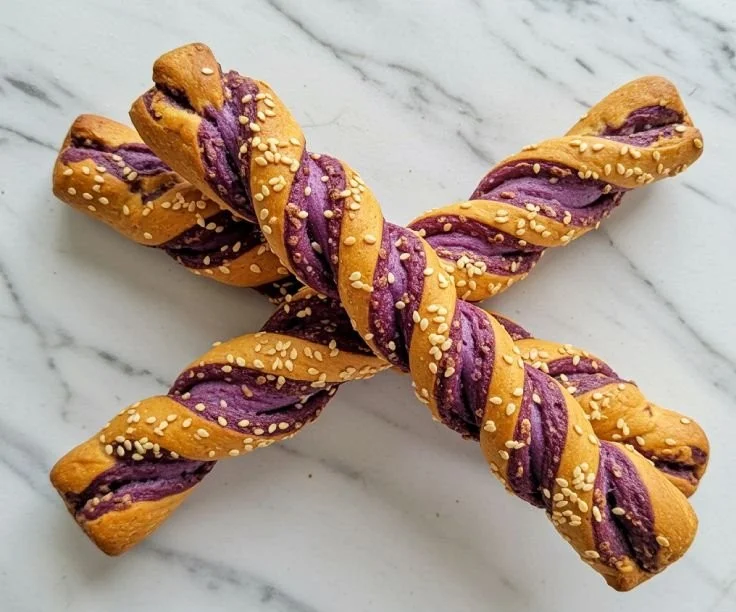 Soft and chewy blueberry peanut butter twists for dogs