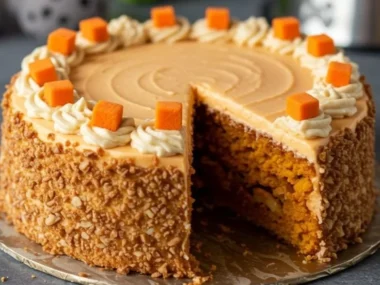 Homemade Sweet Potato and Oatmeal Dog Cake for pet celebrations