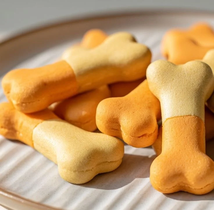 Homemade banana carrot dog treats for healthy and happy pets