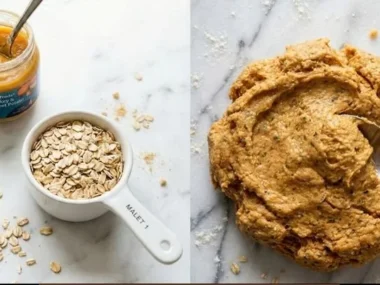 Homemade 2-ingredient baby food dog biscuits in a bowl