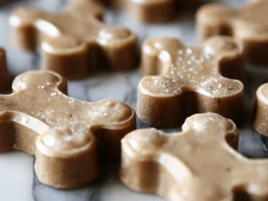 Homemade Frosty Paws dog treats made with 3 simple ingredients