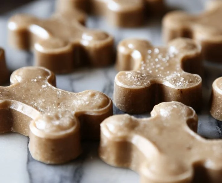 Homemade Frosty Paws dog treats made with 3 simple ingredients