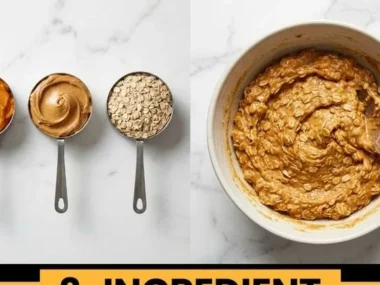 Delicious 3-ingredient pumpkin peanut butter oat dog treats for dogs