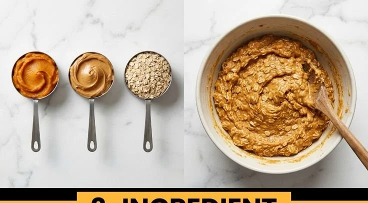 Delicious 3-ingredient pumpkin peanut butter oat dog treats for dogs