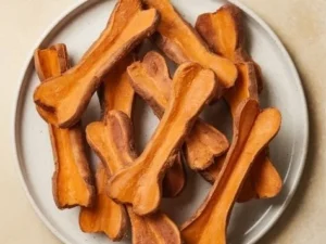 Homemade air fryer sweet potato dog chews for healthy treats