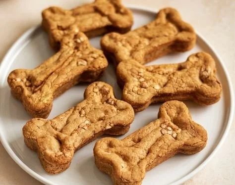 Homemade apple and banana oat air fryer dog treats