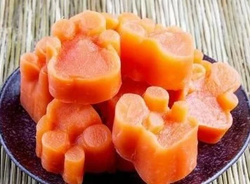 Frozen dog treats made with apple and carrot for healthy pet snacking