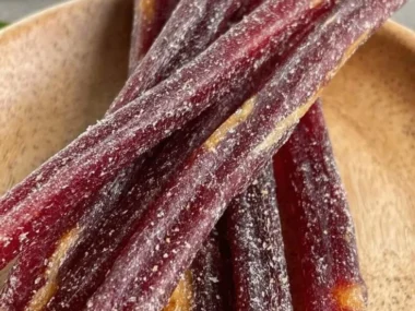 Healthy dog dental sticks made with apple and cranberry for fresh breath.