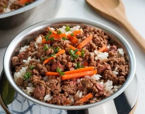 Homemade beef dog treats with carrots for healthy dog snacks