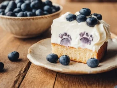 Blueberry Yogurt Dog Cake for a Healthy Dog Treat