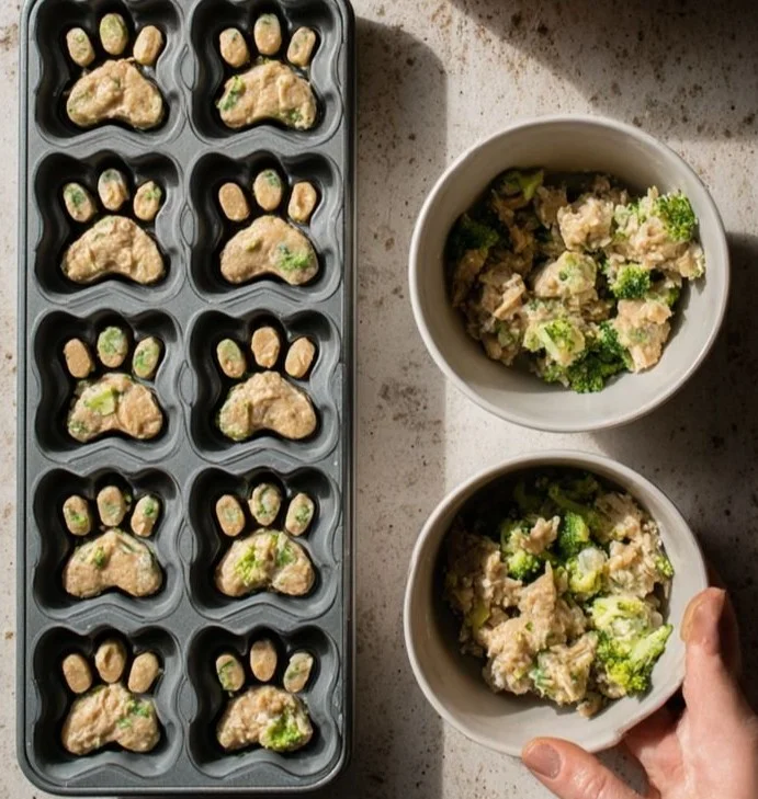 Delicious broccoli chicken dog treats recipe for happy and healthy pets