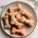 Homemade carrot oat dog treats in a bowl ready for your pet