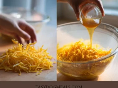 Homemade cheddar apple dog cake treat for celebrating pets