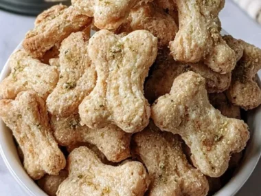 Homemade Chicken Rice Crunch Bones recipe for pets