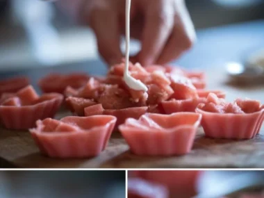 Happy dog enjoying a homemade watermelon freeze treat