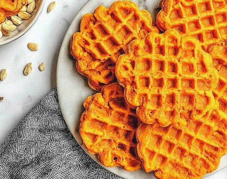 Homemade dog waffles on a plate, perfect treat for dogs