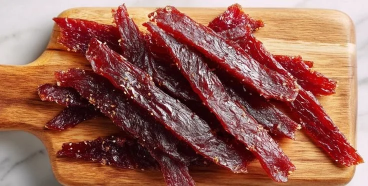 Nutritious dried liver jerky treat for dogs