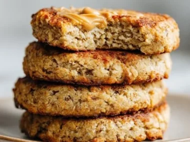 Homemade banana pancakes served as a treat for dogs