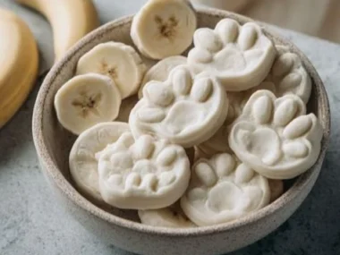 Homemade Greek yogurt dog treats in a bowl