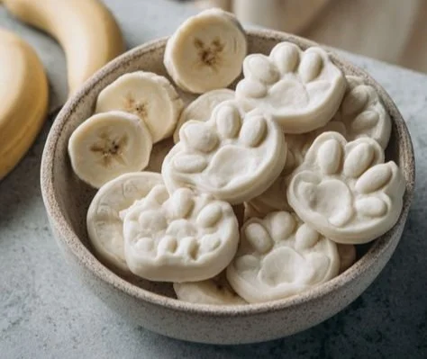 Homemade Greek yogurt dog treats in a bowl