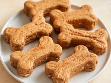 Homemade healthy dog treats made with natural ingredients