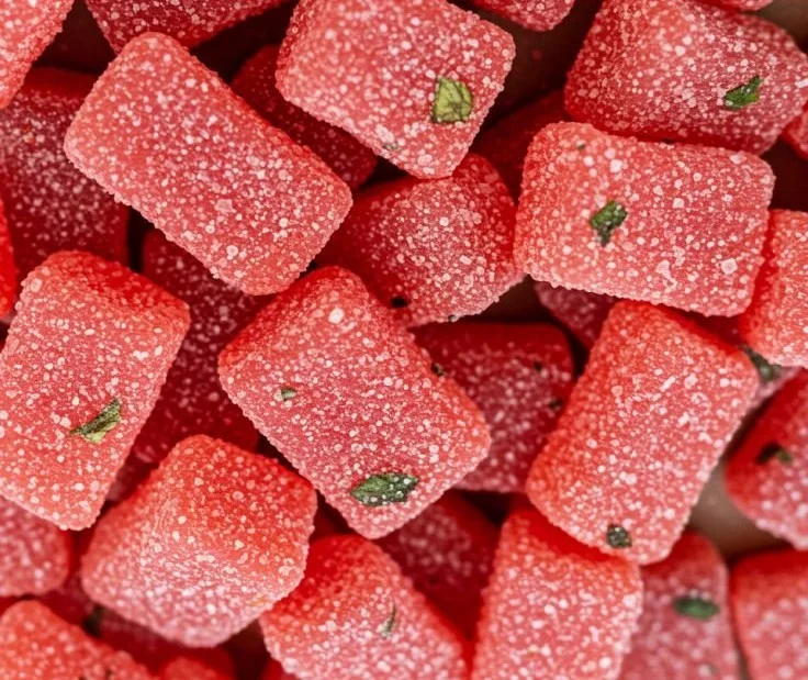 Homemade frozen watermelon mint dog treats for hot days