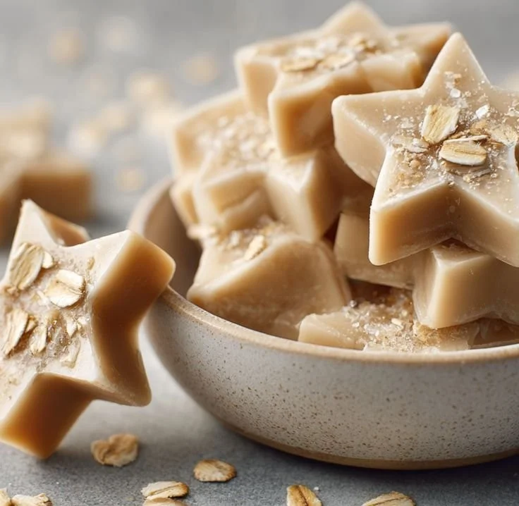 Homemade frozen dog treats in a bowl for cooling summer snacks