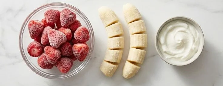 Frozen strawberry banana dog treats for healthy pet snacking
